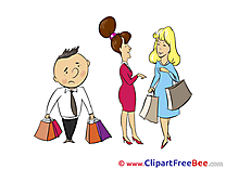 Shopping People Clipart free Illustrations