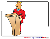 Conference Man Clipart free Illustrations