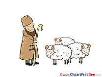 Shepherd Sheeps free Cliparts for download