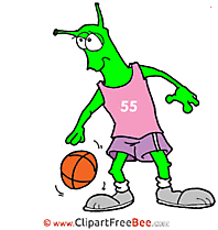 Alien Basketball Clipart Sport Illustrations