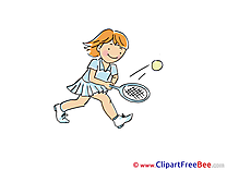 Girl Tennis printable Sport Images