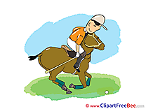 Horse Polo printable Illustrations Sport