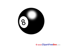 Number 8 Billiard Ball Sport Clip Art for free
