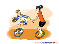 Unicycle Basketball free Illustration Sport