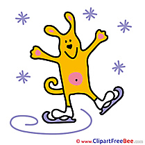 Winter Sport Dog Skates free Images download