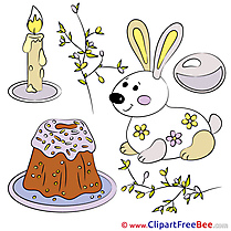 Easter Bunny Candle printable Illustrations for free