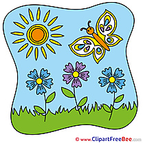 Flower Sun Summer Clip Art for free