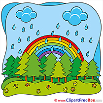 Park Rainbow Clipart Summer Illustrations