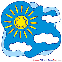 Summer Sun Clouds Clip Art for free
