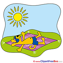 Sunbathe Cliparts Summer for free