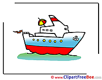 Ship printable Illustrations for free