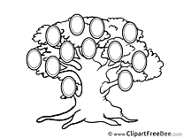 Coloring Family Tree Illustrations for free