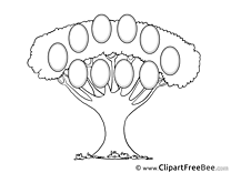 Coloring printable Illustrations Family Tree