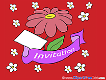 Illustration Postcards Invitations for free