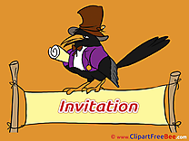 Raven Greeting Card download Invitations