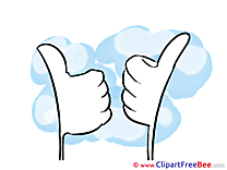 Fingers free Cliparts Thumbs up