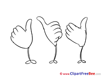 Hands printable Thumbs up Images