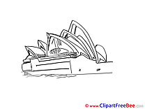 Coloring Opera Sydney printable Images for download