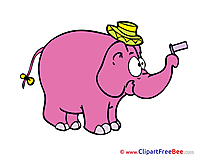 Elephant Pink printable Images for download