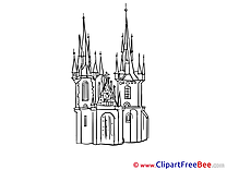 Gothic Cathedral Clipart free Illustrations
