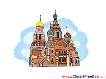 Moscow St. Basil's Cathedral Pics download Illustration