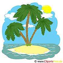 Ocean Island Cliparts printable for free