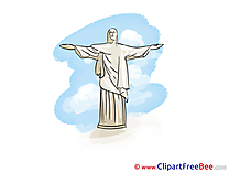 Rio de Janeiro Statue of Christ download Clip Art for free