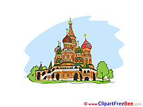 St. Basil's Cathedral Moscow Clipart free Illustrations