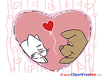 Animals Cliparts Valentine's Day for free