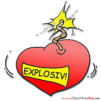 Bomb Heart Valentine's Day Clip Art for free