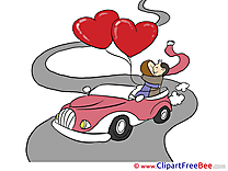 Car Balloons Love free Cliparts Valentine's Day