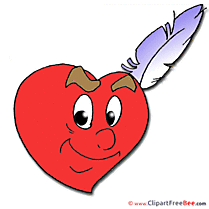 Feather Heart free Cliparts Valentine's Day