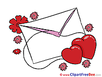 Letter Love printable Illustrations Valentine's Day