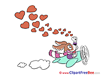Plane Dog Hearts Valentine's Day Clip Art for free