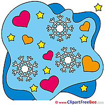 Snowflakes Hearts Valentine's Day free Images download