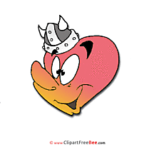 Viking Heart Valentine's Day Clip Art for free