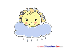 Frowning Sun Rain Pics download Illustration