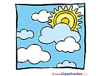 Heat Sun Clouds Clipart free Image download