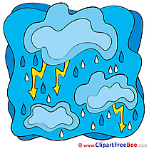 Heavy Rain Clouds Weather Clipart free Illustrations
