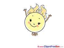 Jumping Sun printable Illustrations for free