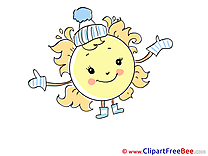 Mittens Sun Cold Clip Art download for free