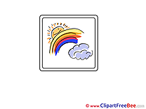 Rainbow Clouds Sun download printable Illustrations