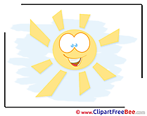 Smiling Sun free printable Cliparts and Images