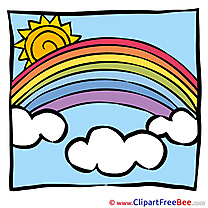 Spring Sun Rainbow Clip Art download for free