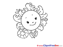 Swimming Sun Weather free Cliparts for download