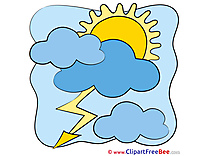 Thunder Lightning Sun Clipart free Illustrations