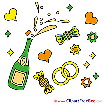 Champagne Candies Clip Art download Wedding