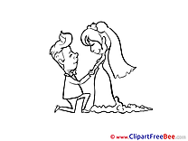 Coloring Love Cliparts Wedding for free