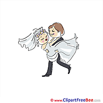 Husband carries Bride Wedding Illustrations for free