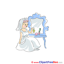 Mirror Bride Wedding download Illustration
